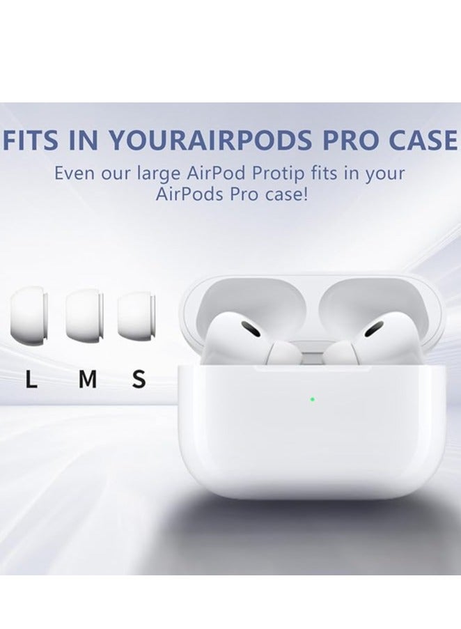 استبدال 12 قطعة من أطراف الأذن لجهازي الهواء/جهازي الهواء 2 أطراف الأذن السليكونية مع فتحة تقليل الضوضاء، أطراف الأذن السليكونية مع صندوق التخزين المحمول وملائمة في علبة الشحن (S/M/L، 6 أزواج) - Image 4