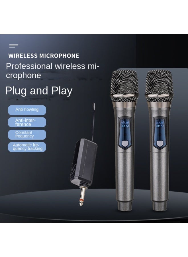 Live Wireless Microphone Home Karaoke One-drag-two Outdoor Sound System Tv Singing Conference Stage Sound Card Microphone - Image 2