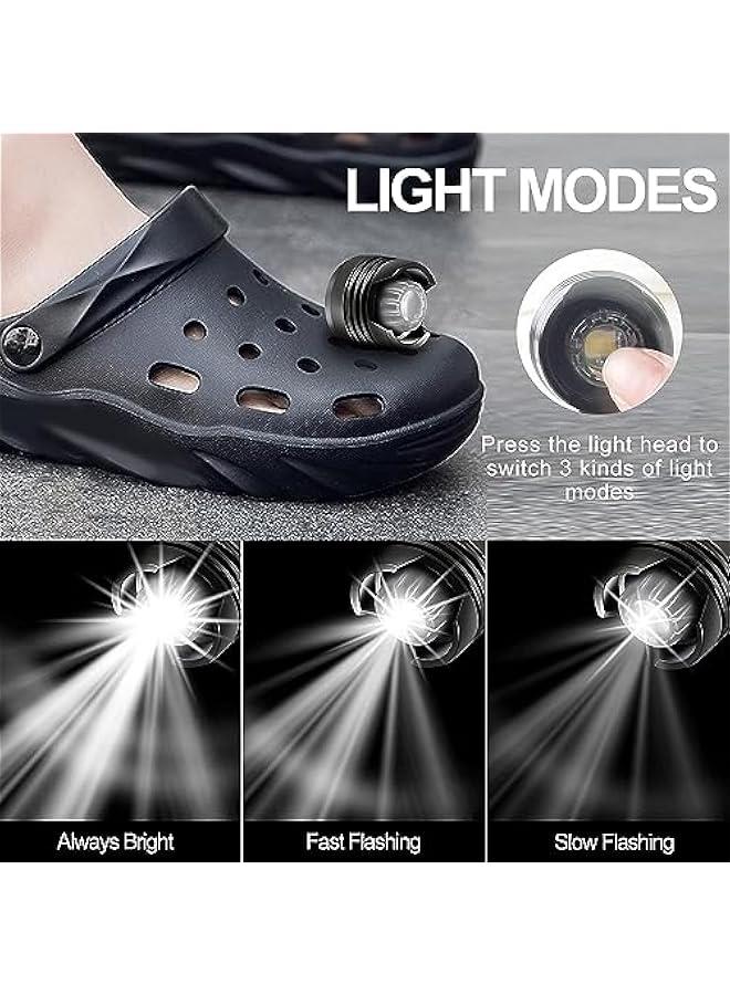 بي دبليو اس جاي مصايح كروك للأحذية، حليات تزيي حذاء دي دي إم إي مشك على حذاء كلوج، ة مضيئة للأولاد والات والكار، حلية مضيئة لأحذية الكلا والمشي الليلي والتخييم، قطعتا - Image 3