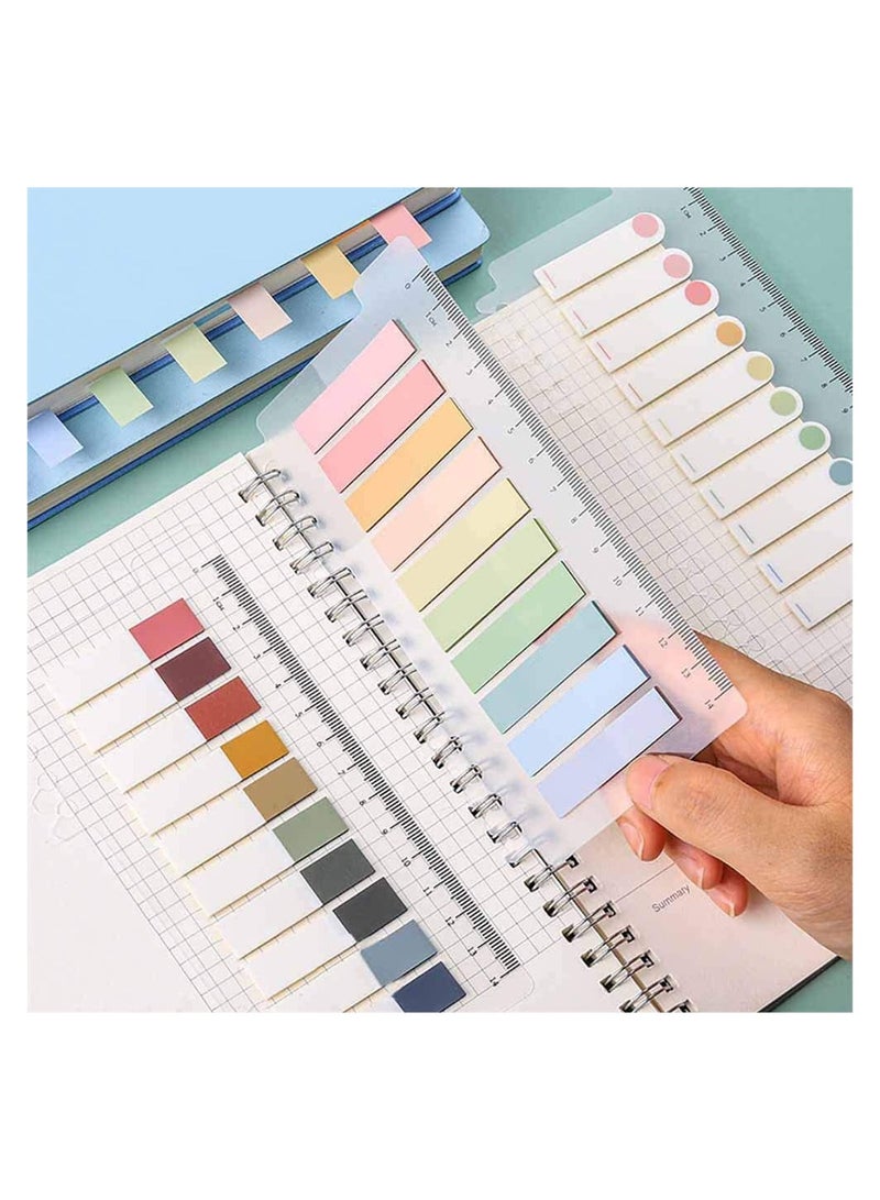 Excefore Sticky Index Tabs, 1200 pages Page Markers Sticky Tabs Flags Colored for Bookmarks Reading Notes Books Files Highlighting Writable Fluorescence Tabs with Ruler for Page Marking Classify File - Image 3