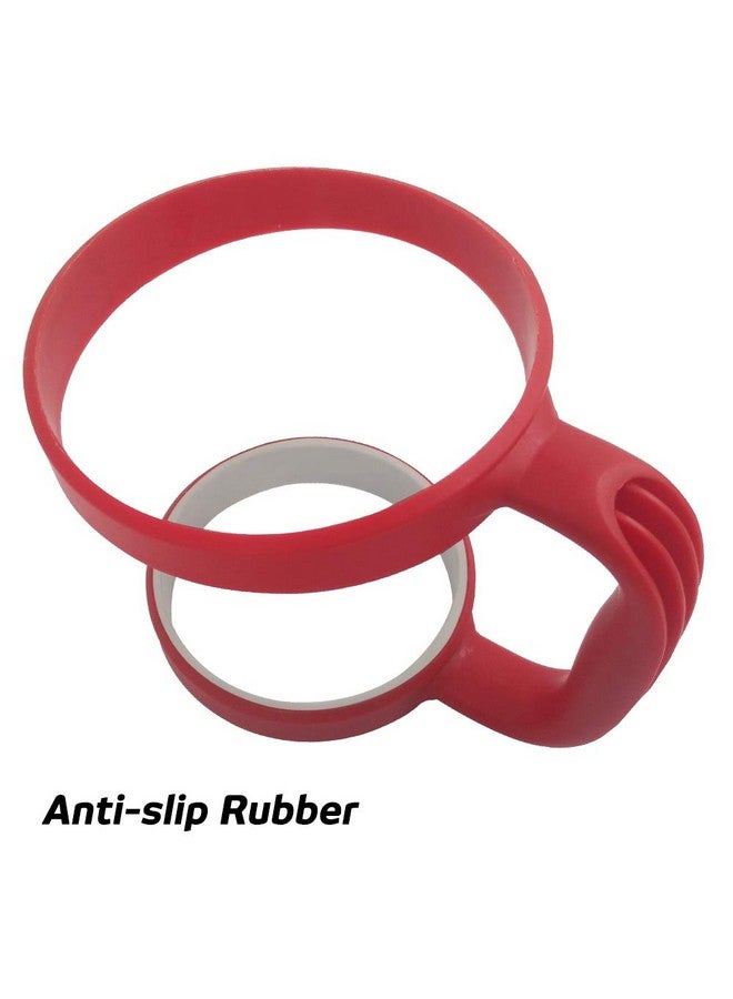 سورس تون حامل أكواب SourceTon - أحمر وأرجواني، مجموعة من 2 مقبض حامل أكواب متوافق مع أكواب YETI وRtic وOZARK TRAIL SIC سعة 30 أونصة، أوزارك تريل بيرج، SIC، تشيللر، كودياك، وكوب Boss - Image 3