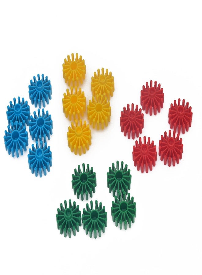 TOODLES Colourful Plastic Circle-Shaped Star Links - Colors for Creative Play and Crafting Pack of 20 - Image 3