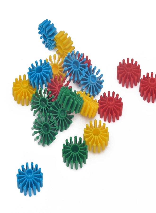 TOODLES Colourful Plastic Circle-Shaped Star Links - Colors for Creative Play and Crafting Pack of 20 - Image 2