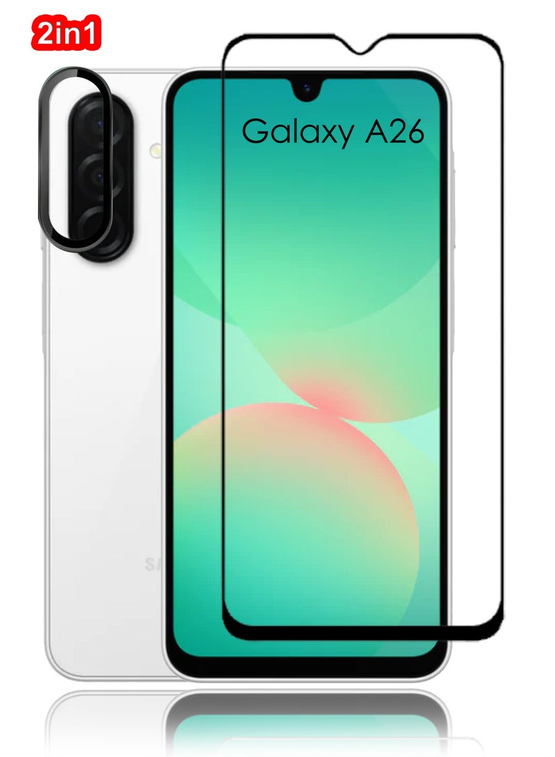 2 in 1 Samsung Galaxy A26 Screen & Camera Protector - High Transparency Full Coverage Shield for Scratch & Impact Protection - Screen & Camera Protector for Samsung Galaxy A26
