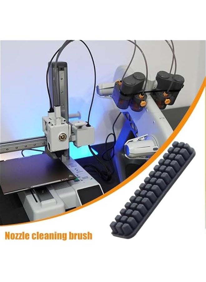 for Bambu A1/A1 Minis Nozzle Silicone Brush, 3D Printer Nozzle Cleaner Tool for Lab, Wiper Silicone Brush Nozzle Cleaning Brush for Bambu Lab A1/A1 Minis 3D Printer Cleaning Tool, 3D Printer Parts