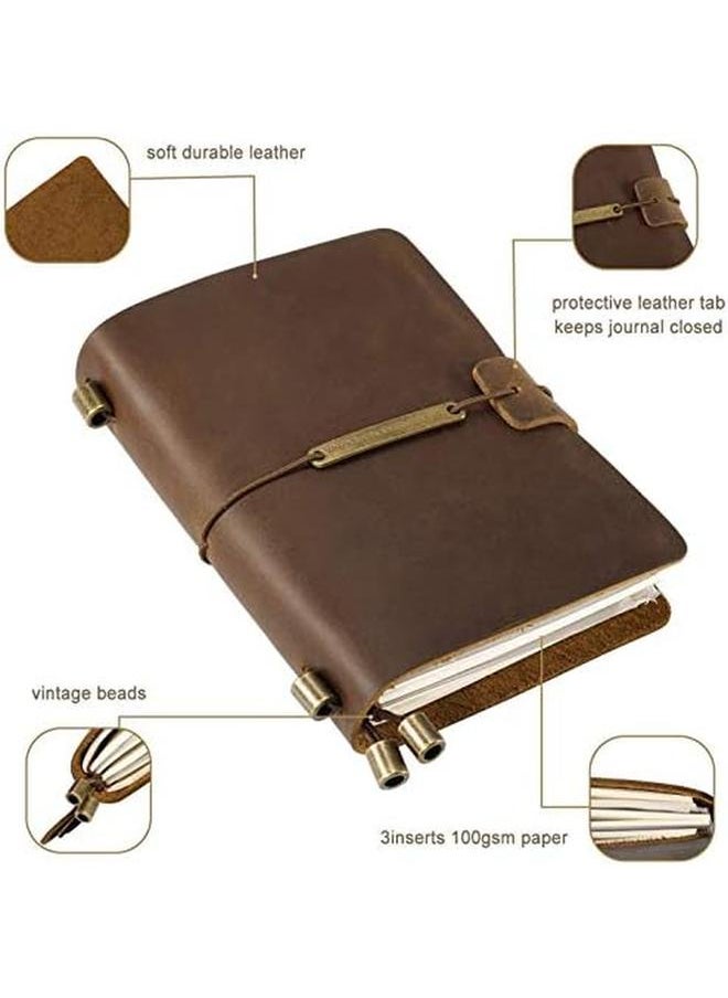 Leather Cover Refillable Travellers Journal Journal Notebook Diary With Inserts And Pockets For Men And Women Notebook Business Premium Leather Diary Notebook Gift Passport Size - pzsku/ZDAA54ABEE86F40850D2BZ/45/_/1722499100/94f4b171-3874-45c9-b226-e2ec7040ae3d