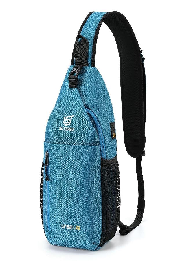 SKYSPER Sling Bag Crossbody Backpack - Chest Shoulder Cross Body Bag Travel Hiking Casual Daypack For Women Men(Blue)  - Image 1