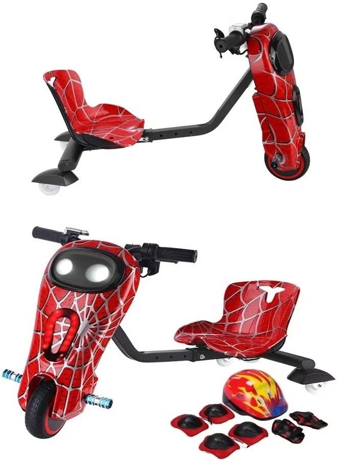 Fitness World Mini Spider-Man Electric Drift Scooter, 36V High Power 360° Electric Drift Scooter - Adjustable with Bluetooth and Includes Protective Gear - Perfect for Kids and Teens  - Image 2