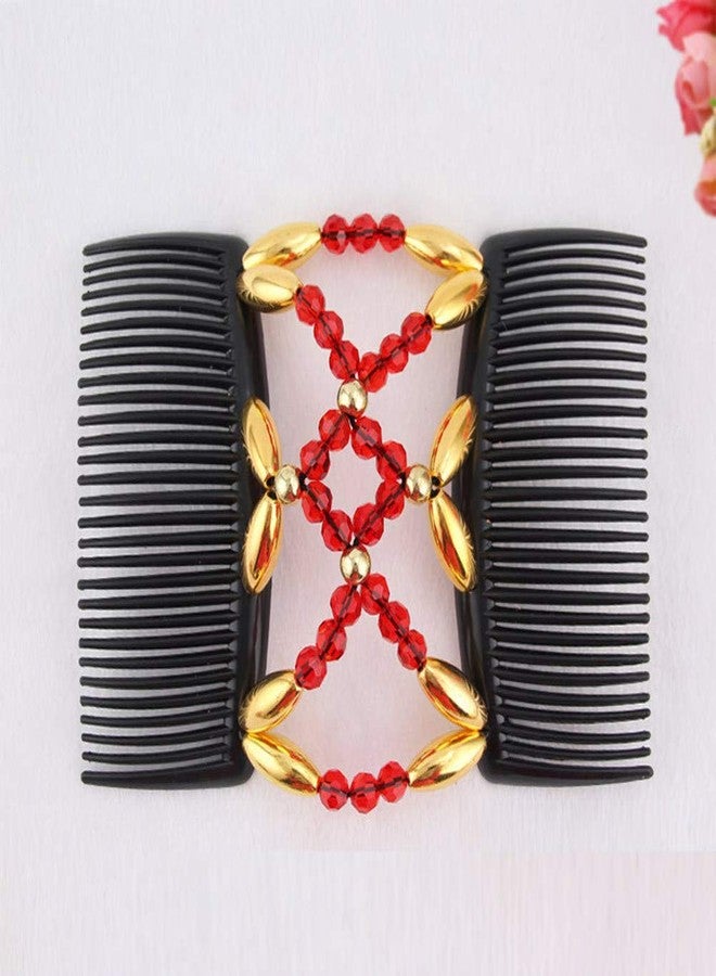 LOVEF 1 Pcs Stretch Combs Magic Hair Clips - Stretchy Easy Fancy Magic Double Comb, Perfect French Twist Holder, Gift for Mom Random Color - Image 4