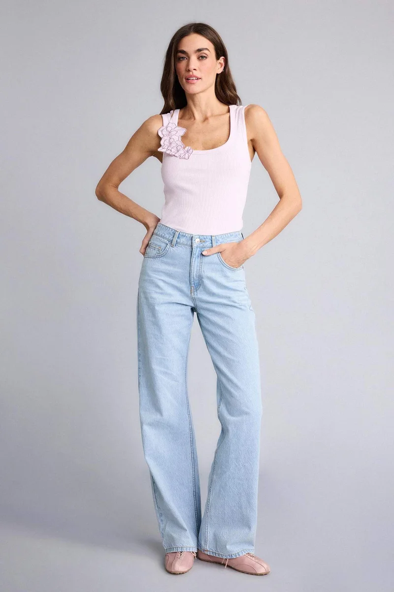 DeFacto Slim Fit Camisole U Collar Tank Top