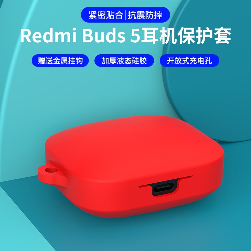 For Redmi 5 Headset Silicone Cover Xiaomi Redmibuds5 Wireless Bluetooth Headset Protection Drop-Resistant Protective Cover - Image 3