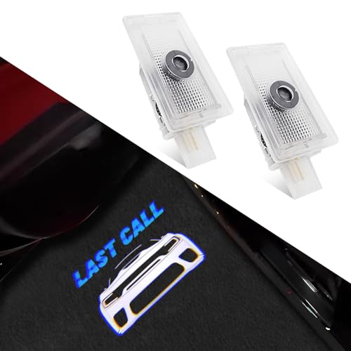 uuakarin 2 PCS Non-Fading Last Call Car Door Logo Lights Compatible for Charger 2010-present Courtesy LED Ghost Shadow Light Projector Lamps Accessories (Blue Last Call) - Image 1