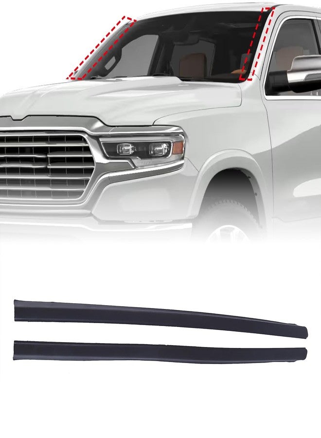 Oskkude Front Left & Right Windshield Molding Compatible with 2009-2022 DOD-ge Ram 1500 2500 3500 4500 5500 Exterior Windshield Pillar Molding Trim Windshield Weatherstrip Replaces 68297609AB 68297608AB - Image 2
