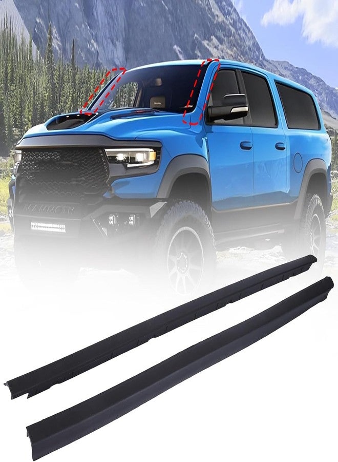 Oskkude Front Left & Right Windshield Molding Compatible with 2009-2022 DOD-ge Ram 1500 2500 3500 4500 5500 Exterior Windshield Pillar Molding Trim Windshield Weatherstrip Replaces 68297609AB 68297608AB - Image 3