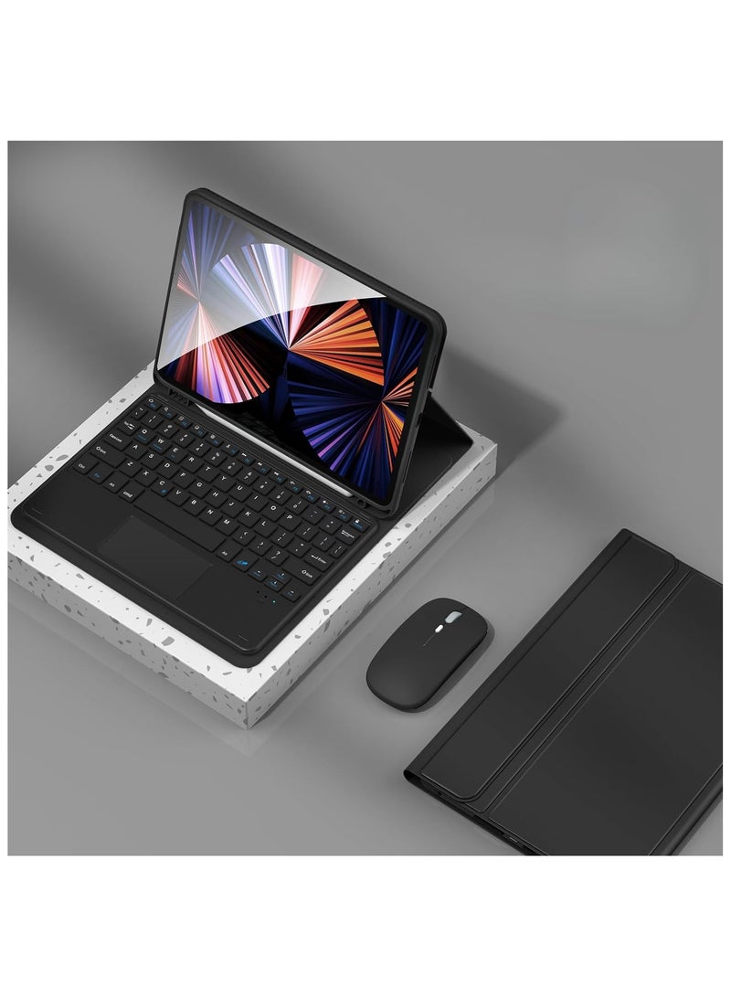 Arabic and English Keyboard Case for IPad Air 11 Inch 2024 (Model:A2899;A2900),With Mouse and Pen Slot,Detachable Keyboard Case - Image 1