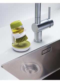 Wishbone Wishbone ODOSER JESOPB Cleaning Brush with Liquid Soap Dispenser Palm Brush with Storage Stand for Kitchen Bathroom Tiles Dishwashing  - Image 4