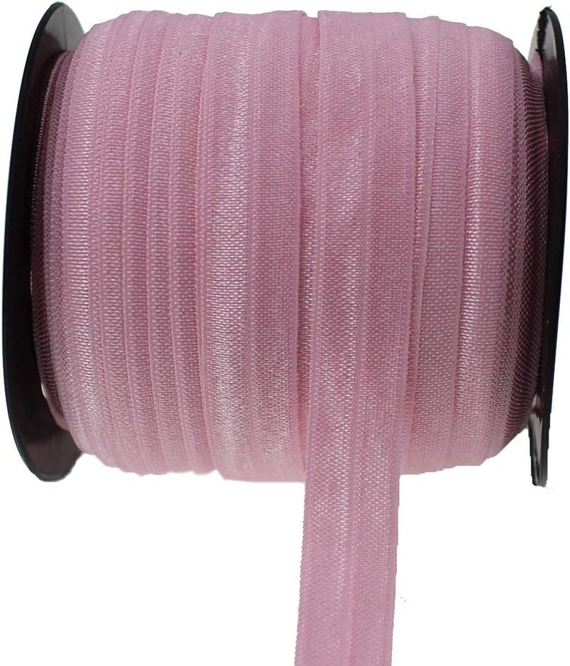 JESEP Pink Fold Over Elastic 5/8 inch 15mm Elastic Bands for Sewing 40 Yards Wide Elastic Headbands Stretchy Ribbon for Crafts-Elastic Straps Trim for Girls Hair Ties-Bow-DIY Projects-Clothes - Image 3