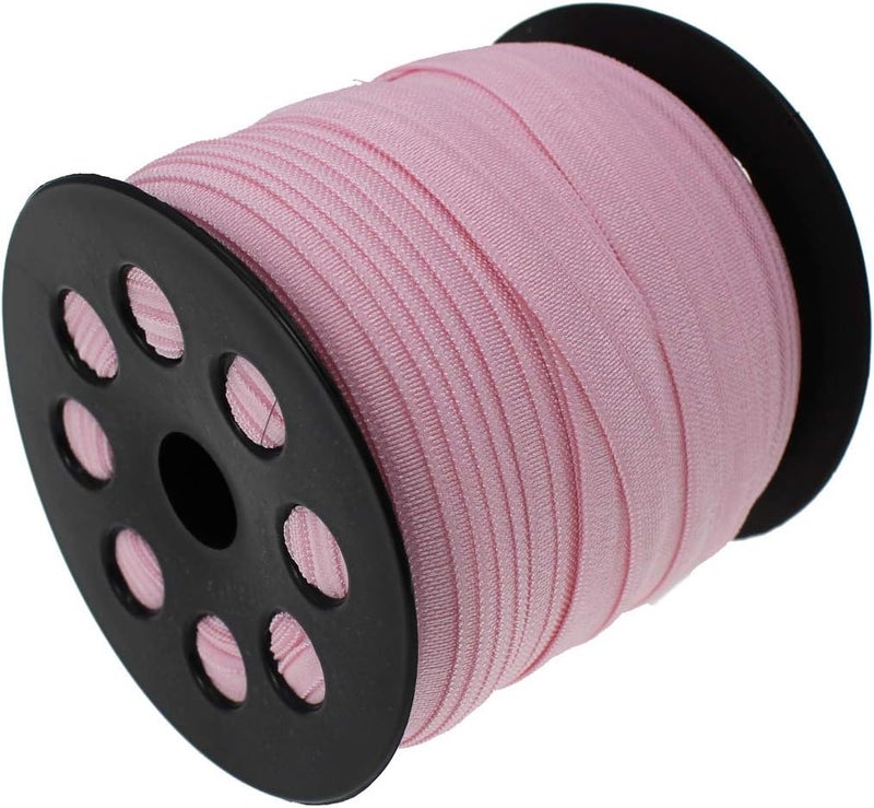 JESEP Pink Fold Over Elastic 5/8 inch 15mm Elastic Bands for Sewing 40 Yards Wide Elastic Headbands Stretchy Ribbon for Crafts-Elastic Straps Trim for Girls Hair Ties-Bow-DIY Projects-Clothes - Image 2