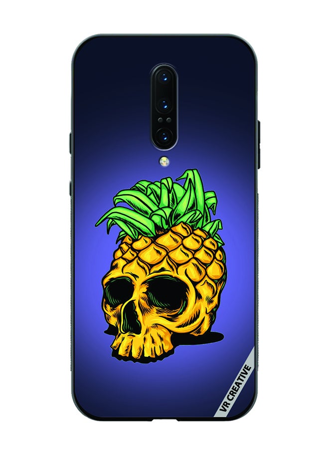 VR CREATIVE Protective Case Cover For OnePlus 7 Pro Pineapple Skull Design Multicolour - Image 1