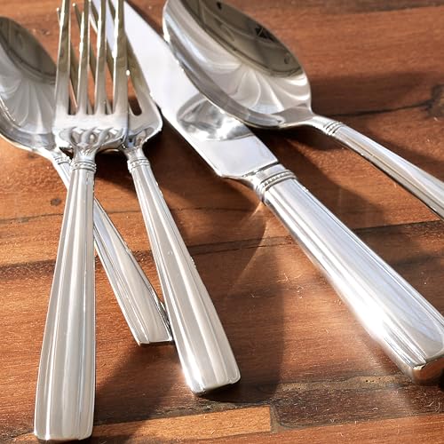 Reed & Barton ريد وبارتون 0 كريشندو II مجموعة أدوات مائدة مكونة من 65 قطعة، فضي - Image 5