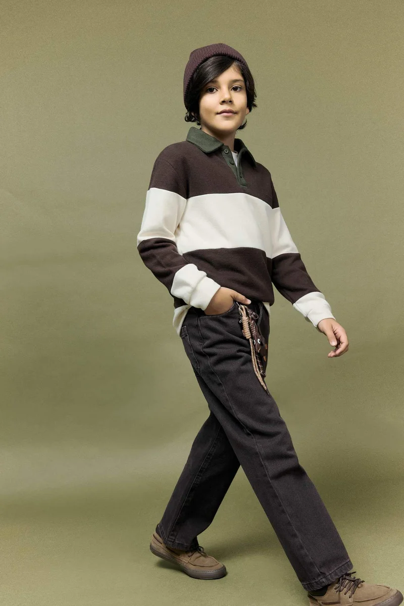 ديفاكتو Boy Wide Leg Straight Leg Jeans