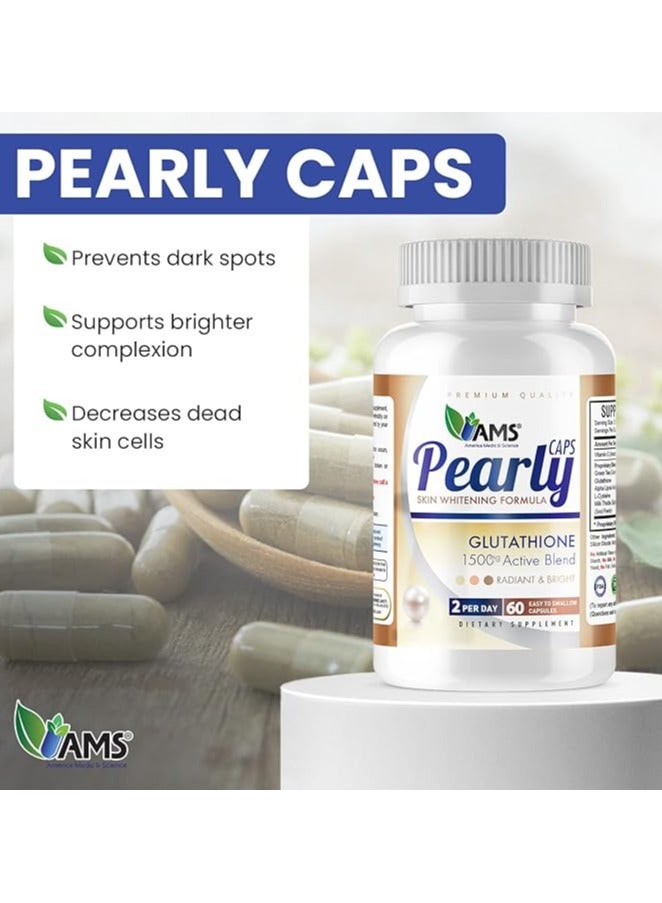 إيه إم إس AMS Pearly Skin Whitening Capsules, 60 Capsules, Brightens & Evens Skin Tone - Image 2