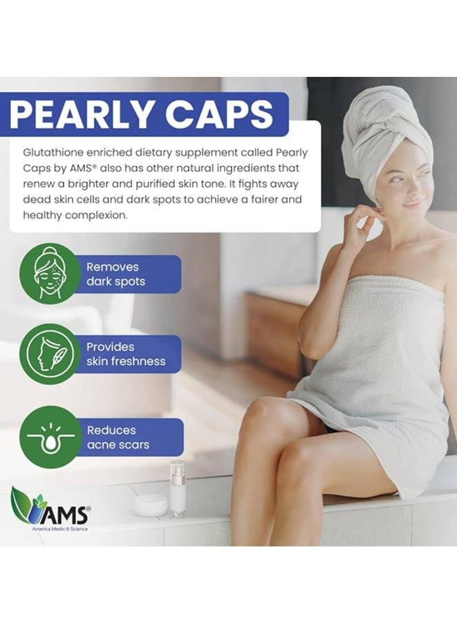 إيه إم إس AMS Pearly Skin Whitening Capsules, 60 Capsules, Brightens & Evens Skin Tone - Image 4