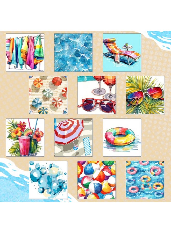 Nezyo Nezyo 12 Sets Paint by Numbers with Frame for Adult Beginners Canvas, DIY Acrylic Paint by Number Canvas for Painting Party, Classroom Activity Birthday Gift, 8 x 8 Inch  - Image 2