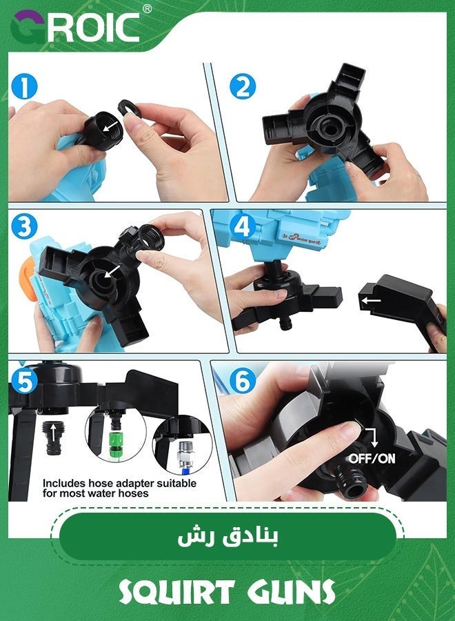 GROIC Water Gun for Kids, Gatling Squirt Guns Kids Cannon Super Soaker Automatic High Powered Adults Fighting Summer Toys Outdoor Party - Image 5