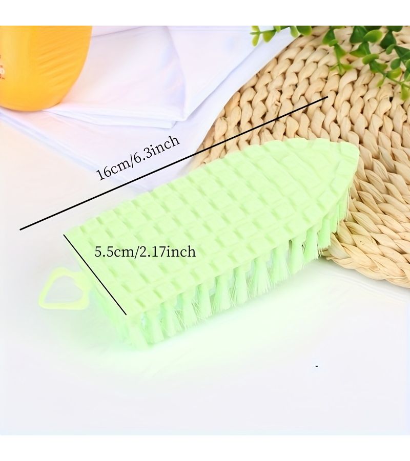 Green Reusable Flexible Cleaning Brush Durable Plastic Multi Purpose Scrubber Versatile Easy To Use Design Suitable For Bathroom Kitchen And Hard To Reach Corners No Power Required Household Cleaning Tool Sturdy Structure 1pc - Image 3
