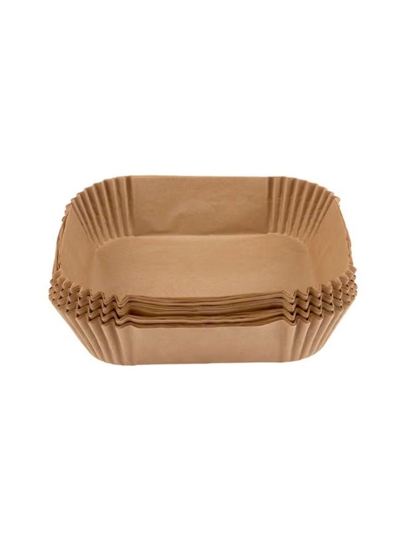 هوت باك ورق هواء ساخن هاتباك بطانات بنية مربعة 16 × 16 × 4.5 سم – 100 قطعة - Image 3