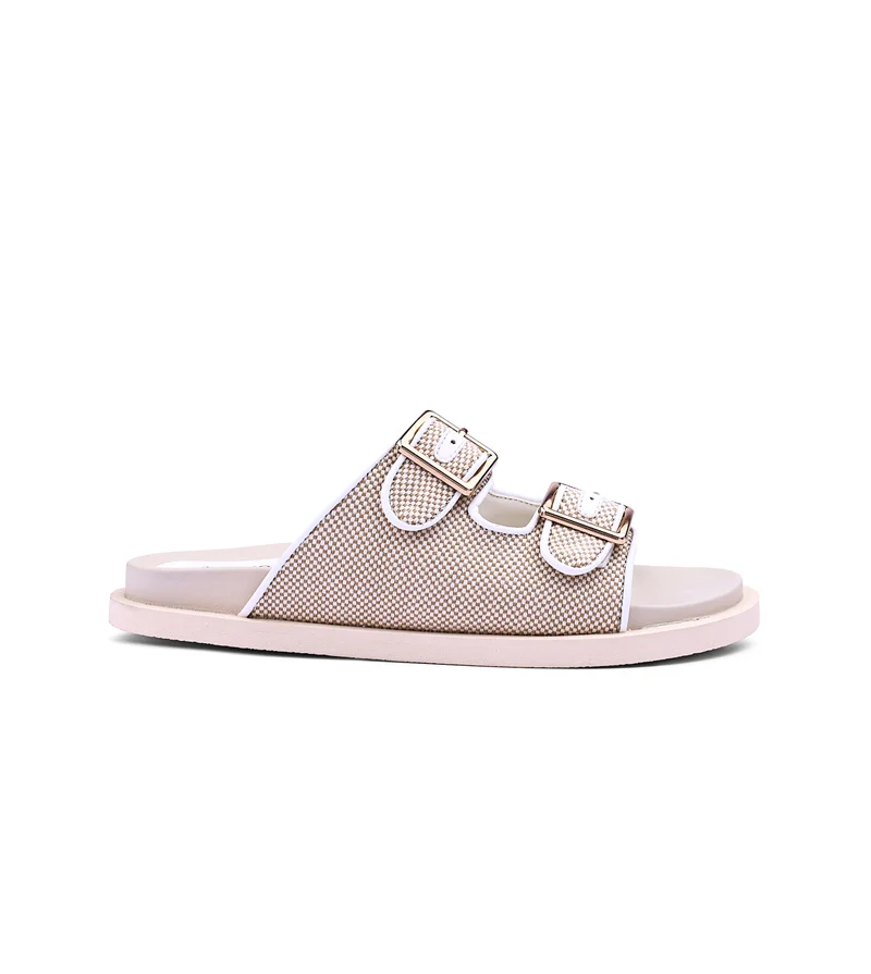 Cuple Womens woven textured flat sandals