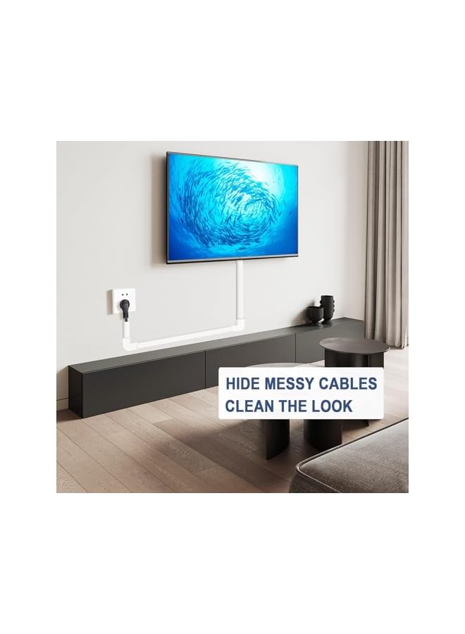 promass 157in Cord Cover Raceway Kit, Paintable Cable Concealer, Cable Covers Wire Covers for Cords on Wall, Easy Install Cable Management Kit - Image 4