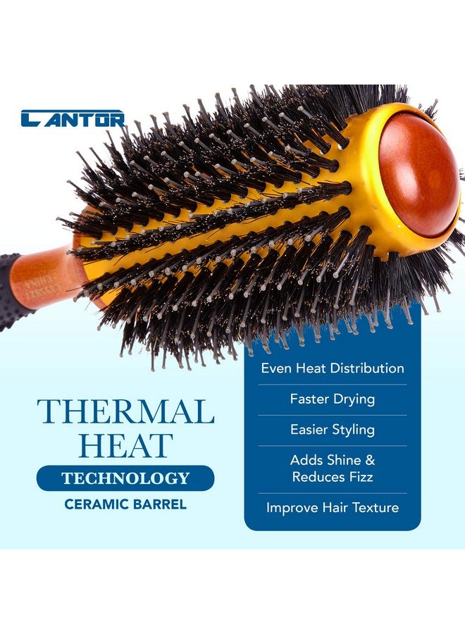Cantor Medium Round Blow Dry Brush Boar Bristle Thermal Ceramic Barrel Professional Antistatic Roller Hair Brush For Styling And Blow Drying 14 Row For Medium To Long Hair By Cantor - Image 4