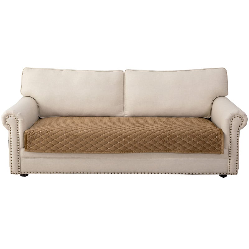 Eismodra Couch CoverSectional Couch CoversSofa Covers for 3 Cushion CouchAntiSlip Sofa Slipcovers for Dogs Cats Kids Loveseat Recliner L Shaped Armrest BackrestCoffee 43x94Only 1 Piece