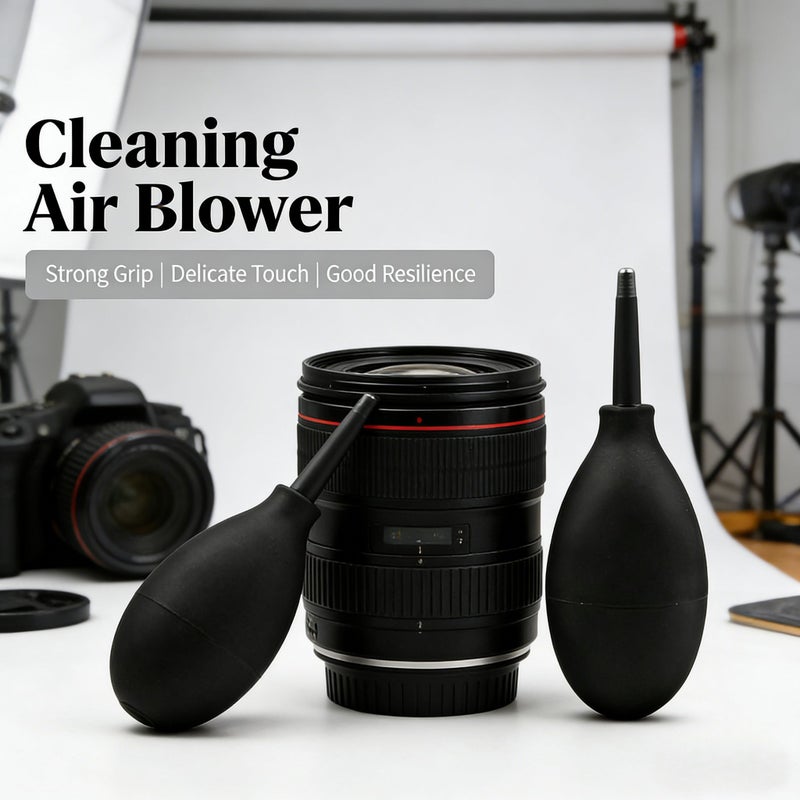 1pc Powerful Rubber Air Blower With Squeeze Nozzle Blowing Black Air Multi Functional Air Duster For Camera Lens Watch Phone Keyboard Motherboard Tablet Coffee Grounds Potted Plants Strong Airflow Tool For Electronics Repair And Maintenance - Image 1