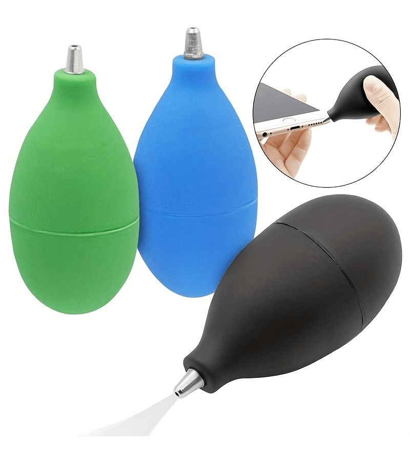 1pc Powerful Rubber Air Blower With Squeeze Nozzle Blowing Black Air Multi Functional Air Duster For Camera Lens Watch Phone Keyboard Motherboard Tablet Coffee Grounds Potted Plants Strong Airflow Tool For Electronics Repair And Maintenance - Image 2