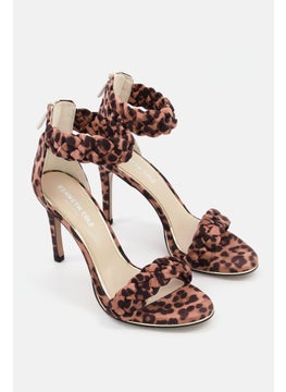 Kenneth Cole Women Zipper Closure Open Toe Sandals, Brown Combo  - Image 1