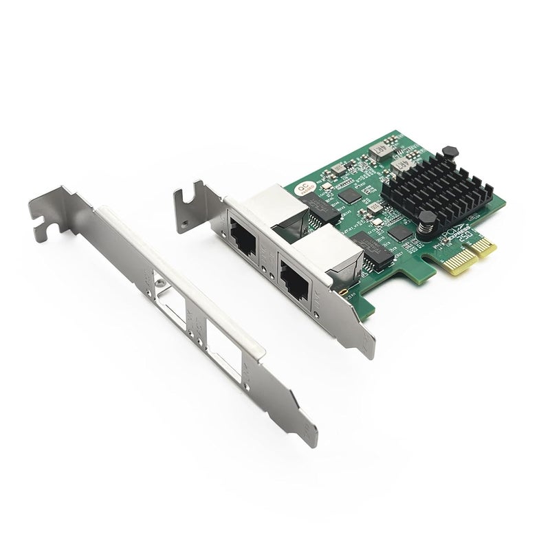 10جتيك 100M/1000M/2.5G بطاقة شبكة NIC، منفذان RJ-45، مع وحدة تحكم Realtek RTL8125BG، يدعم Windows/Windows Server/Linux/Ubuntu/Centos/Vmware - Image 1