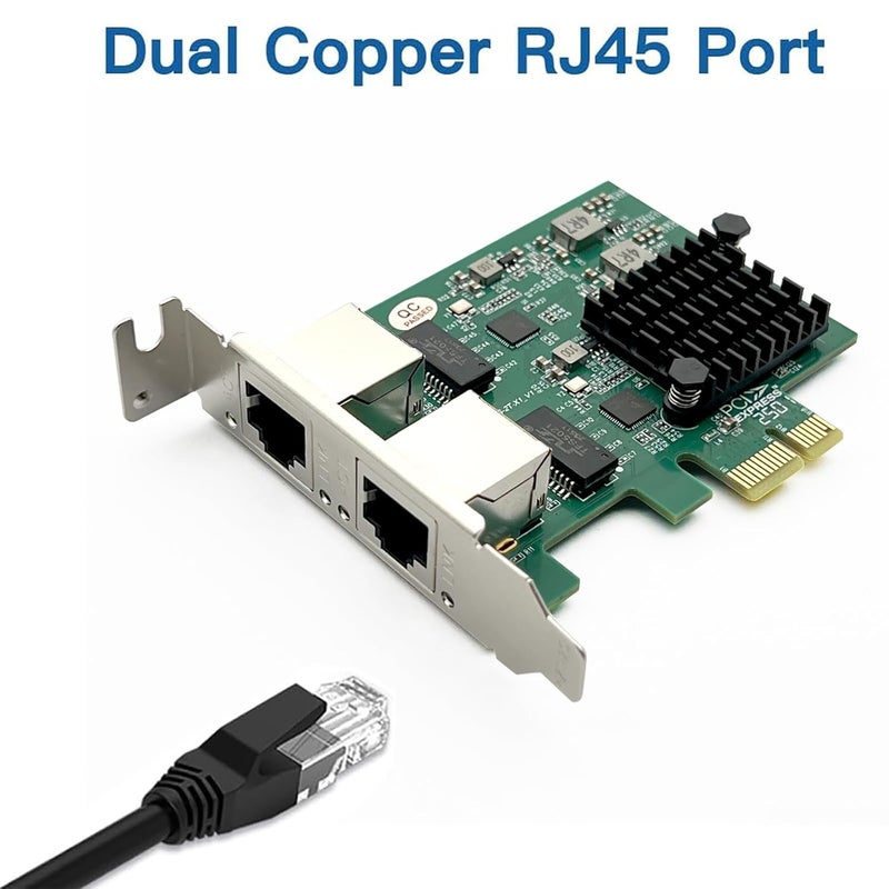 10جتيك 100M/1000M/2.5G بطاقة شبكة NIC، منفذان RJ-45، مع وحدة تحكم Realtek RTL8125BG، يدعم Windows/Windows Server/Linux/Ubuntu/Centos/Vmware - Image 4