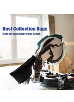 Excefore Miter Saw Dust Bag, 2 Pack Table Saw Dust Collect Bag, with Zipper and Wired Adjustable Stand Dust Bag for Belt Sander Parts Diagonal Saw Miter Saw Accessories  - Image 5