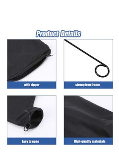 Excefore Miter Saw Dust Bag, 2 Pack Table Saw Dust Collect Bag, with Zipper and Wired Adjustable Stand Dust Bag for Belt Sander Parts Diagonal Saw Miter Saw Accessories  - Image 4