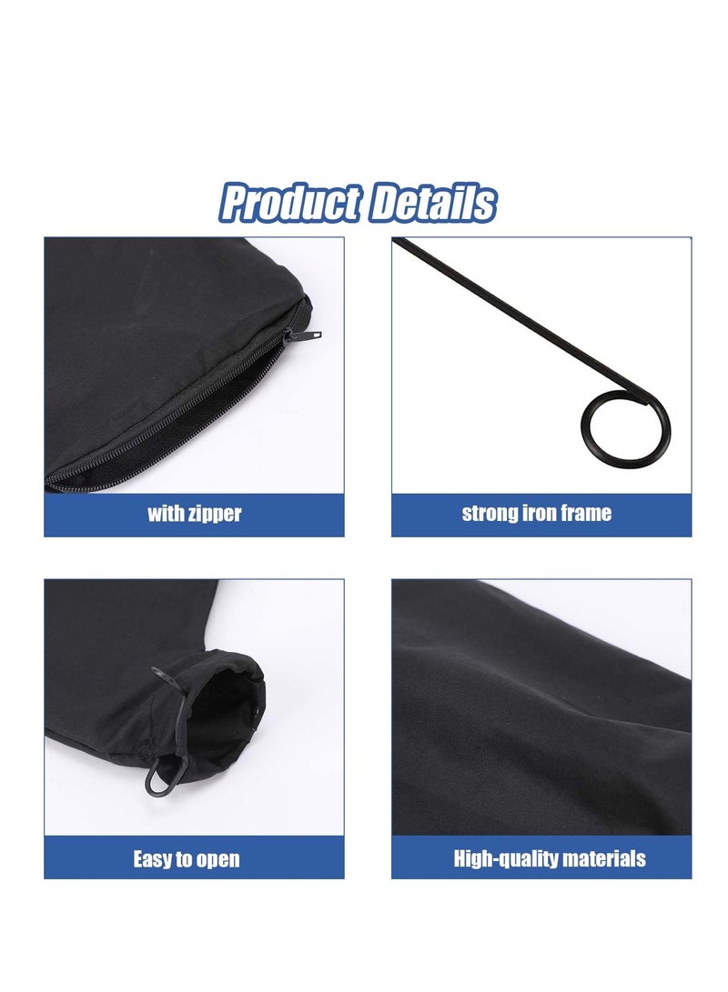 Excefore Miter Saw Dust Bag, 2 Pack Table Saw Dust Collect Bag, with Zipper and Wired Adjustable Stand Dust Bag for Belt Sander Parts Diagonal Saw Miter Saw Accessories  - Image 4