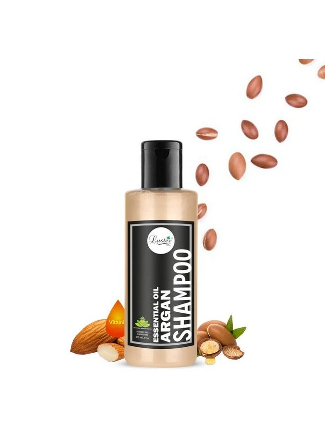 LUSTER Argan Oil Shampoo | Made With Organic Ingredients | For Dry And Frizzy Hair | For Hair Growth & Repair | Paraben Free - 210Ml (Pack Of 10) - Image 2