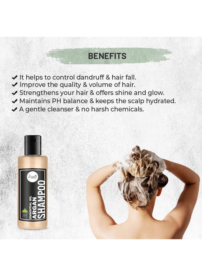 LUSTER Argan Oil Shampoo | Made With Organic Ingredients | For Dry And Frizzy Hair | For Hair Growth & Repair | Paraben Free - 210Ml (Pack Of 10) - Image 3