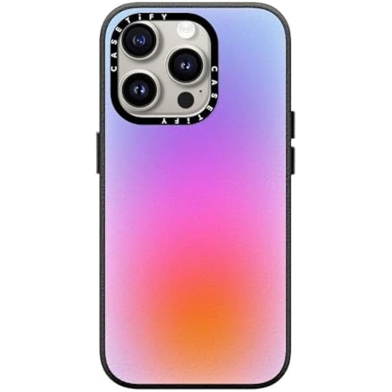 Casetify Pebbled iPhone 15 Pro Case 【Textured / 4.9ft Drop Protection/Compatible with Magsafe】 Color Cloud: A New Thing is On The Way - Jet Black - Image 1