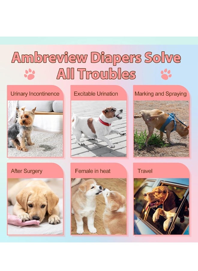 Generic - Disposable Dog Diapers Female Doggie Diapers for Dogs Female Super Absorbent Pet Diapers Female Dog Diapers for Heat Comfortable Puppy Diapers 10Count L - Image 1