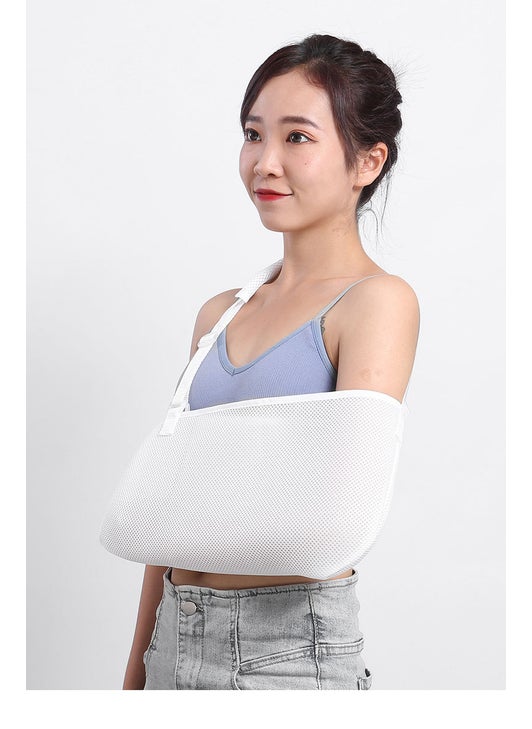 Wholesale anti-teller type forearm sling wristband fracture arm sling forearm sling breathable neck and shoulder wrist rest fixing belt White II-(including elbow)