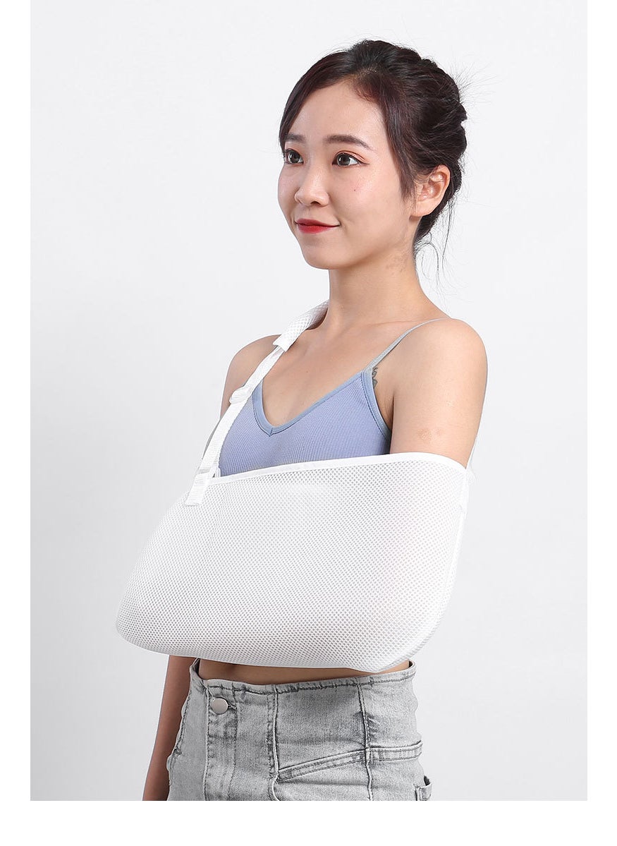 Generic - Wholesale anti-teller type forearm sling wristband fracture arm sling forearm sling breathable neck and shoulder wrist rest fixing belt White II-(including elbow) - Image 1
