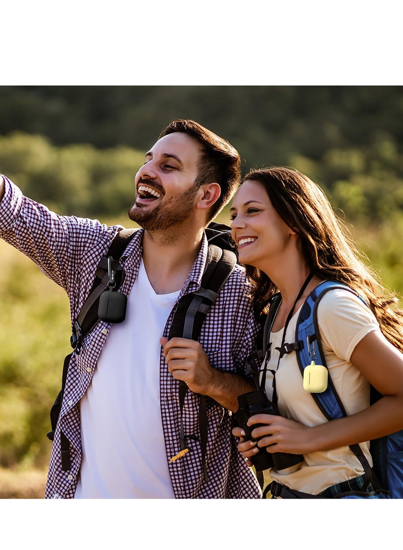 AirPods 3 Case Cover with Keychain Full Body Protective Shockproof Cute Soft Silicone Compatible with Airpods 3rd Generation Case for Women Men Front LED Visible Black - Image 5